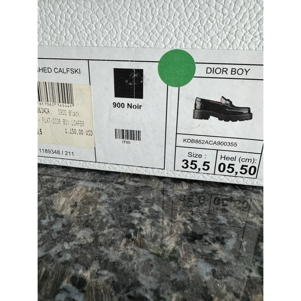 Dior Boy Platform Loafer $1150 Black Leather Dress Lug Shoes. NWB Sz 35.5 US 5.5 - Picture 12 of 16